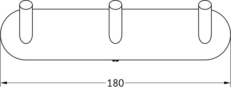 HAR 002 Планка с 3-мя крючками 18 cm ARTWELLE Harmonie - Вид №1