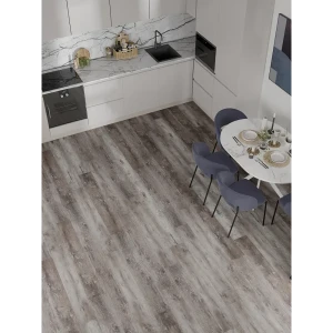 91525330 SPC плитка Toda Alma Дуб темно-серый SilverDay Рустик 43 класс толщина 4.50 мм 2.68 м², цена за упаковку STLM-0891726