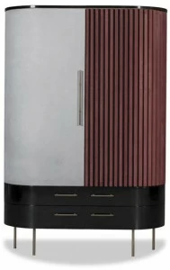 BAXTER Лакированный буфет с распашными дверцами с ящиками Plissé