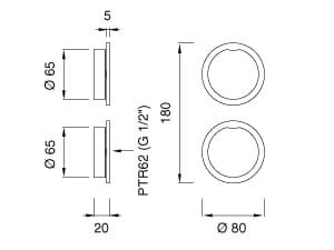 Нержавеющая сталь термостатический встраиваемый смеситель для душа с переключателем CEADESIGN GIOTTO ARCH-00127173 - Вид №2
