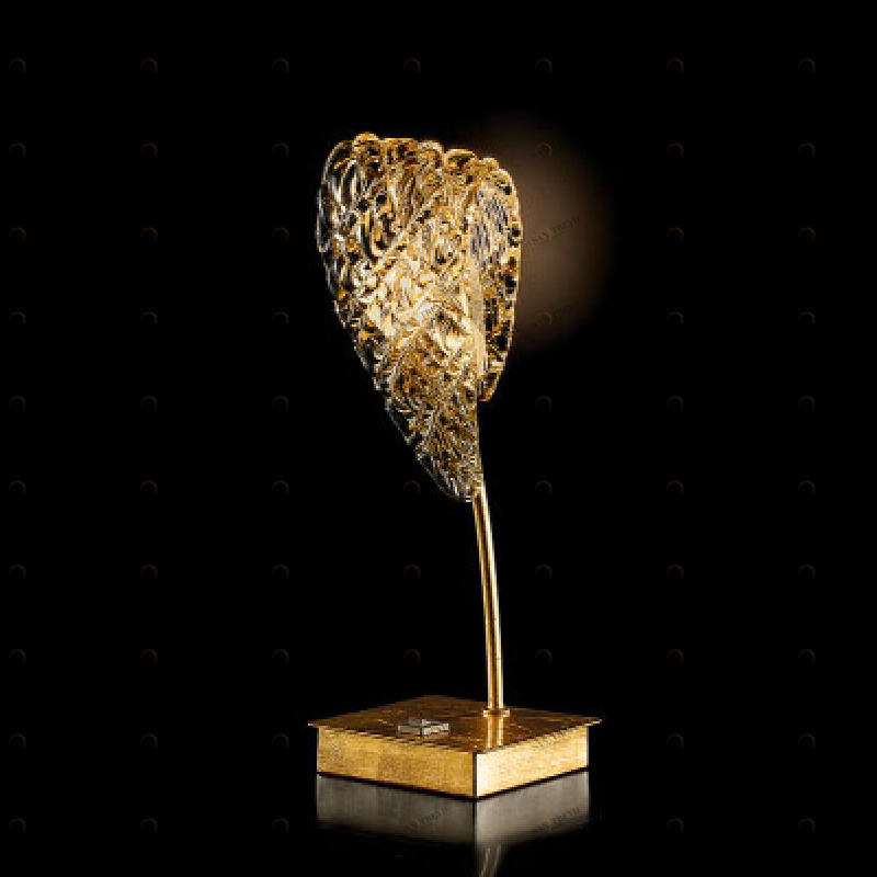 Настольная лампа 403/L AMB от Sylcom SYLCOM ИНТЕРЬЕРНЫЕ 244877 Желтый;прозрачный;хром 