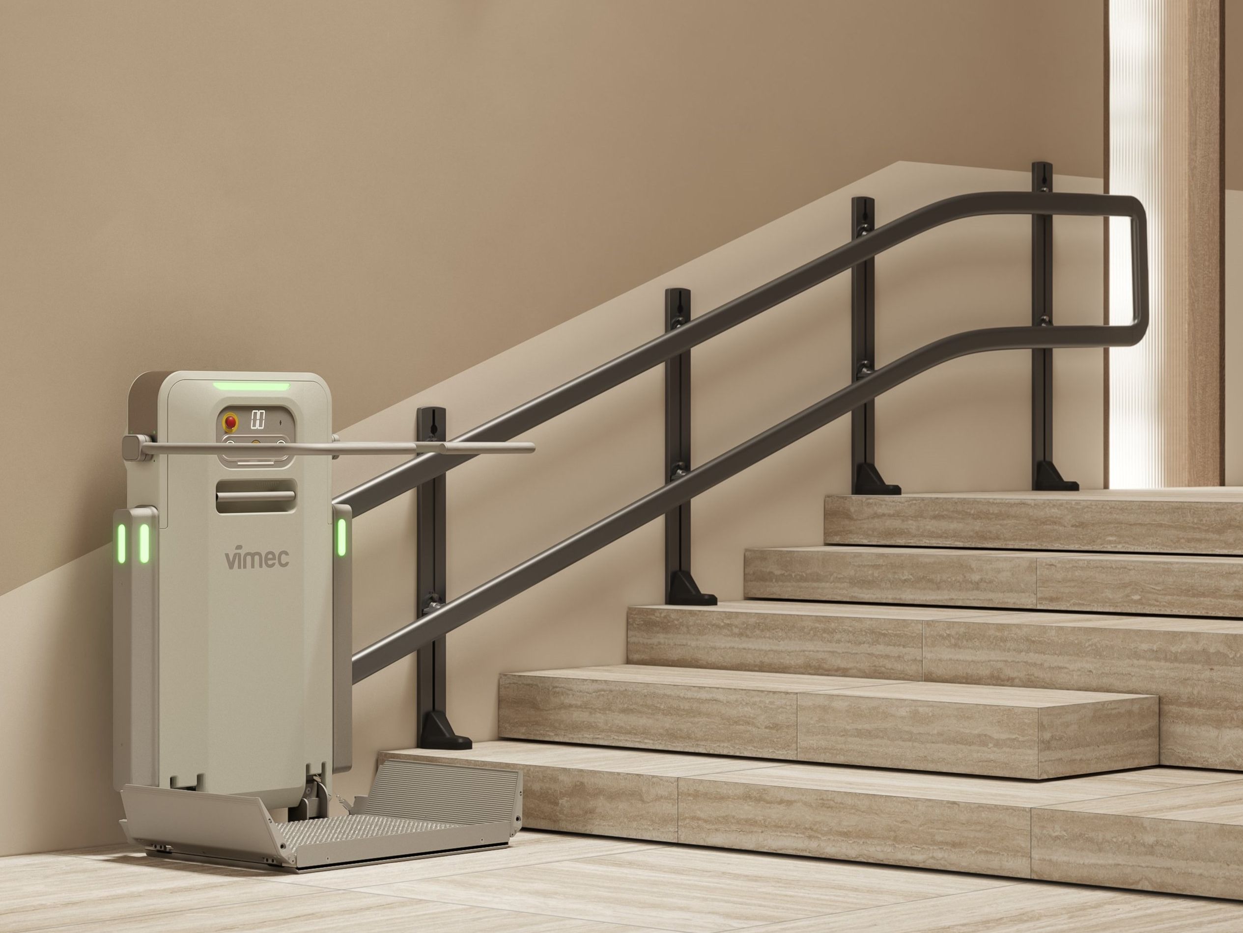 Лестничный подъемник с изогнутой направляющей Vimec V6s ARCH-00108443
