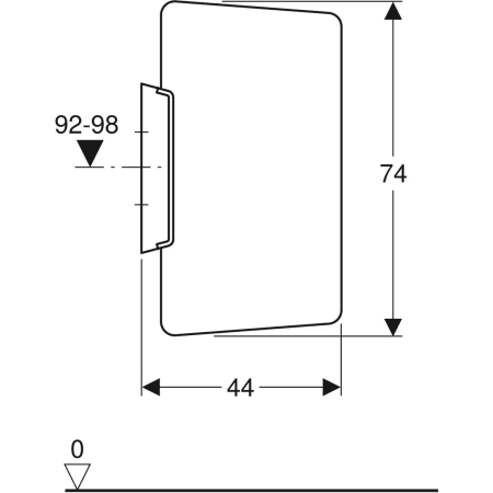 115.201.11.1 Разделительная перегородка для писсуара Geberit Basic Geberit  - Вид №2
