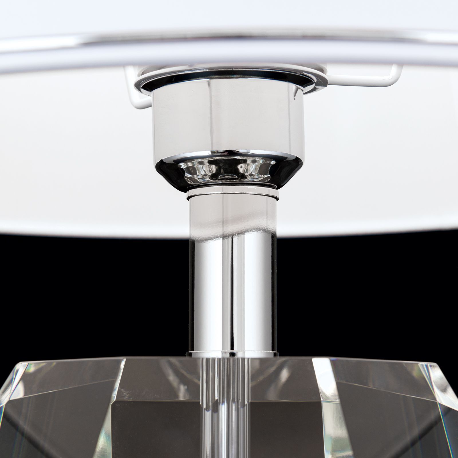 Настольная лампа из стекла и льна Orion Alexis ARCH-00078709 - Вид №12