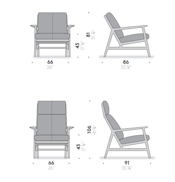 Тканевое кресло с подлокотниками DE PADOVA PHILOSOPHERS LOUNGE ARCH-00090586 - Вид №3