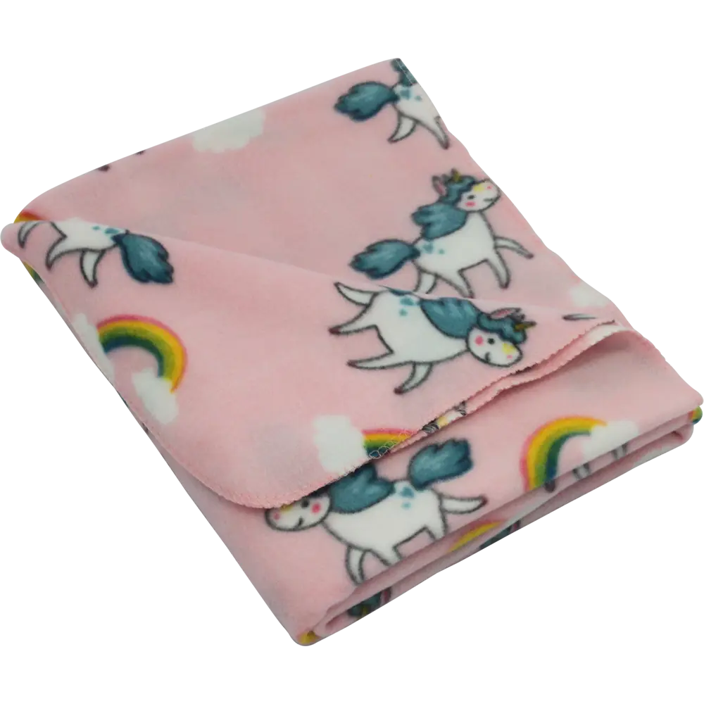 Плед «Единороги» 120x150 см флис цвет розовый BELEZZA STLM-2047850 - Вид №1