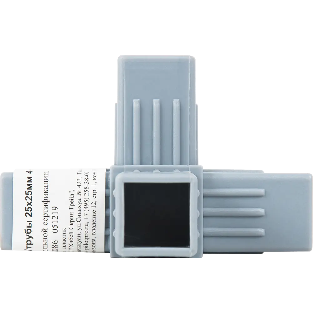 Соединитель 4-х труб угловой 25x25 мм, пластик, цвет серый Santreyd STLM-2161572 - Вид №3