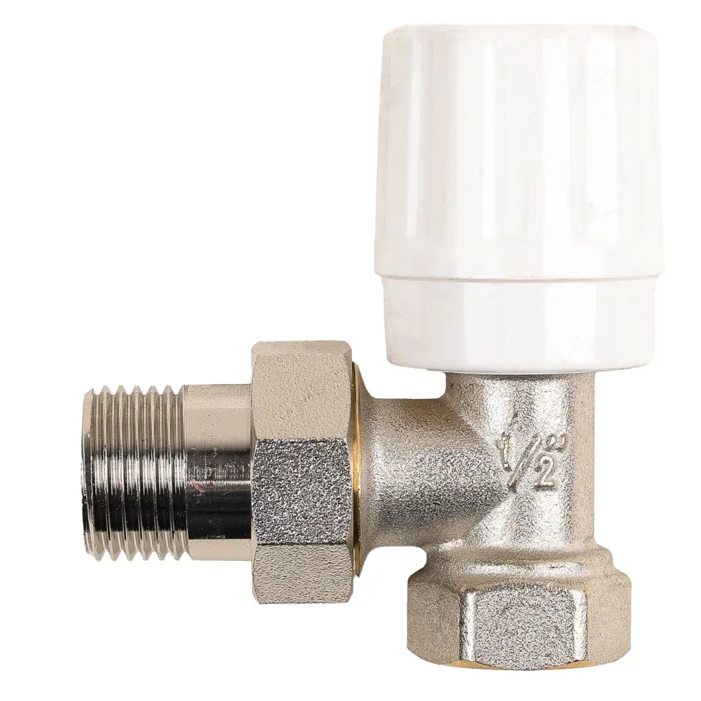 Вентиль для радиатора запорный угловой Спец ВР-У-1/2-М 1/2" латунь STLM-2012364 - Вид №2