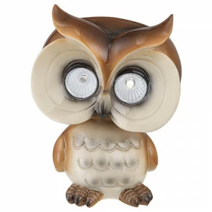 Уличный светильник ландшафтный на солнечных батареях 16х12,5х10 см коричневый Solar 33014 GLOBO СОВА, ФИГУРКИ 00-3896112 Бежевый;коричневый