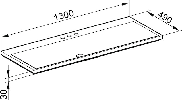 34081311303 Умывальник из минерального литья KEUCO Royal Reflex - Вид №3