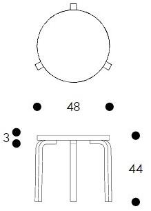 Artek Круглый журнальный столик L-leg sun-id-1349195 - Вид №6