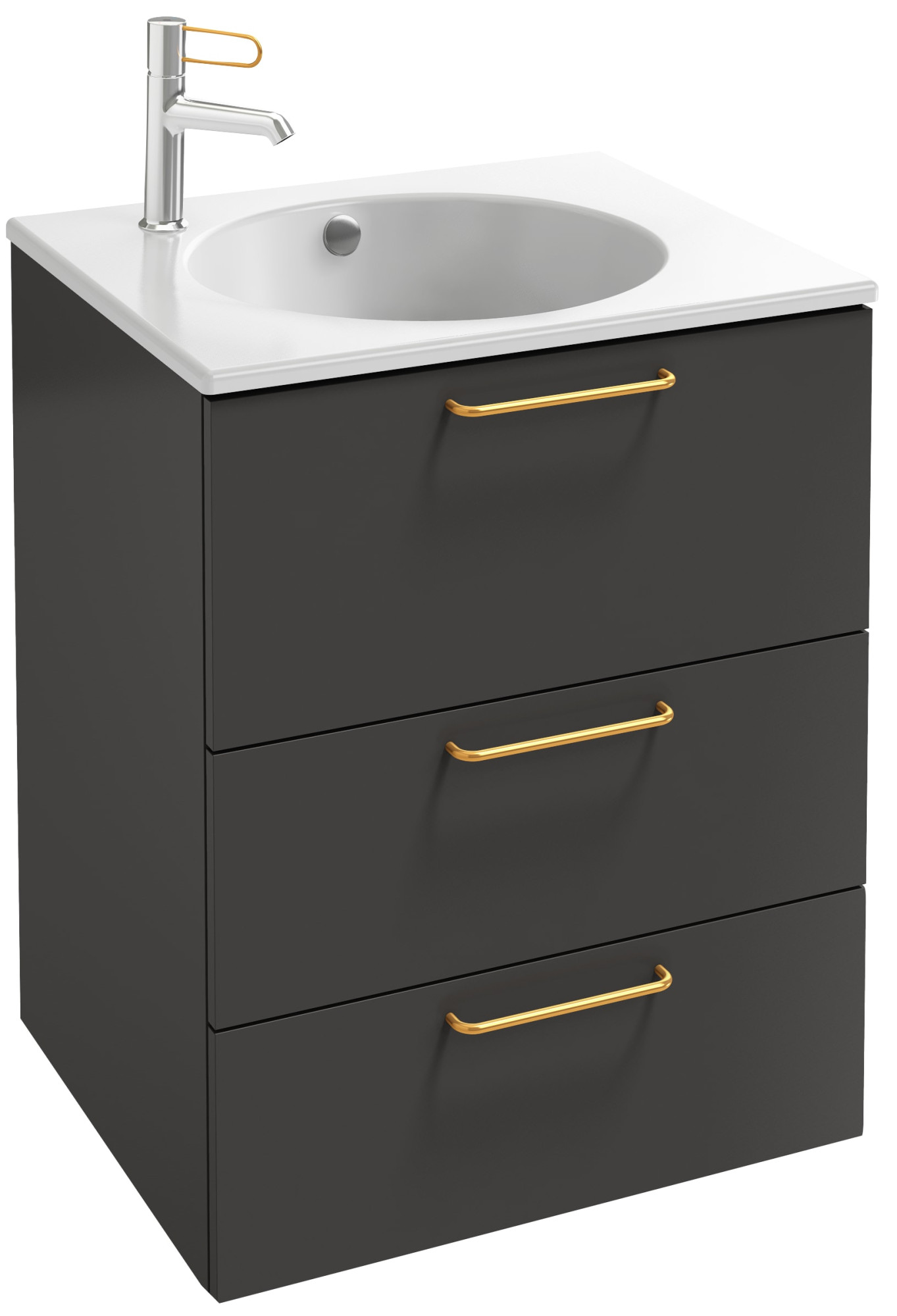 EB2530-R8-NR4 Тумба для столешницы 60 см, 3 ящика, золотая ручка JACOB DELAFON ODÉON RIVE GAUCHE ODEON RIVE GAUCHE