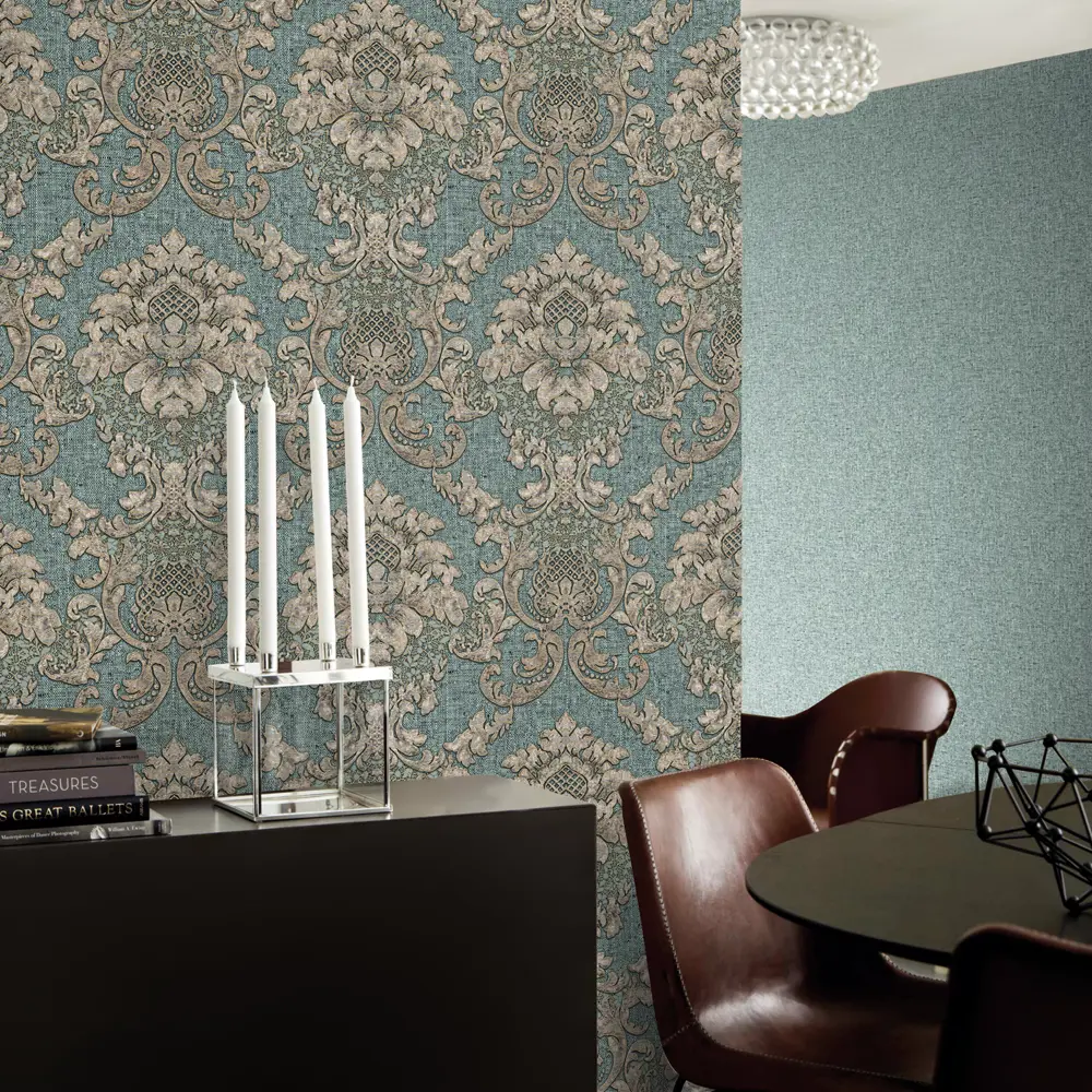 Обои флизелиновые Erismann Bolero 1.06 м ЭР60157-07 зелёные STLM-2052871 - Вид №2