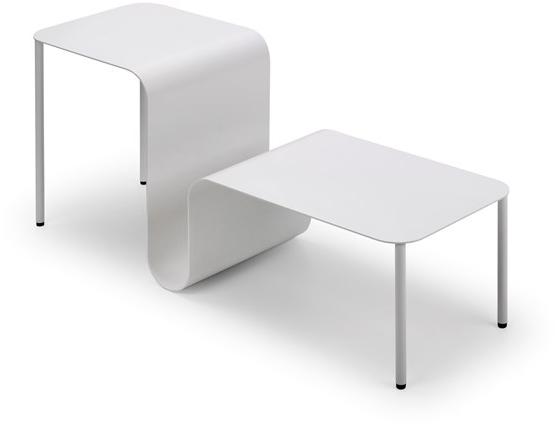 True Design Стол из листового металла с журнальной стойкой Wave Wat000 - Вид №1