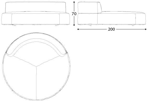 Varaschin Круглая тканевая садовая клумба Belt sun-id-1444259 - Вид №8