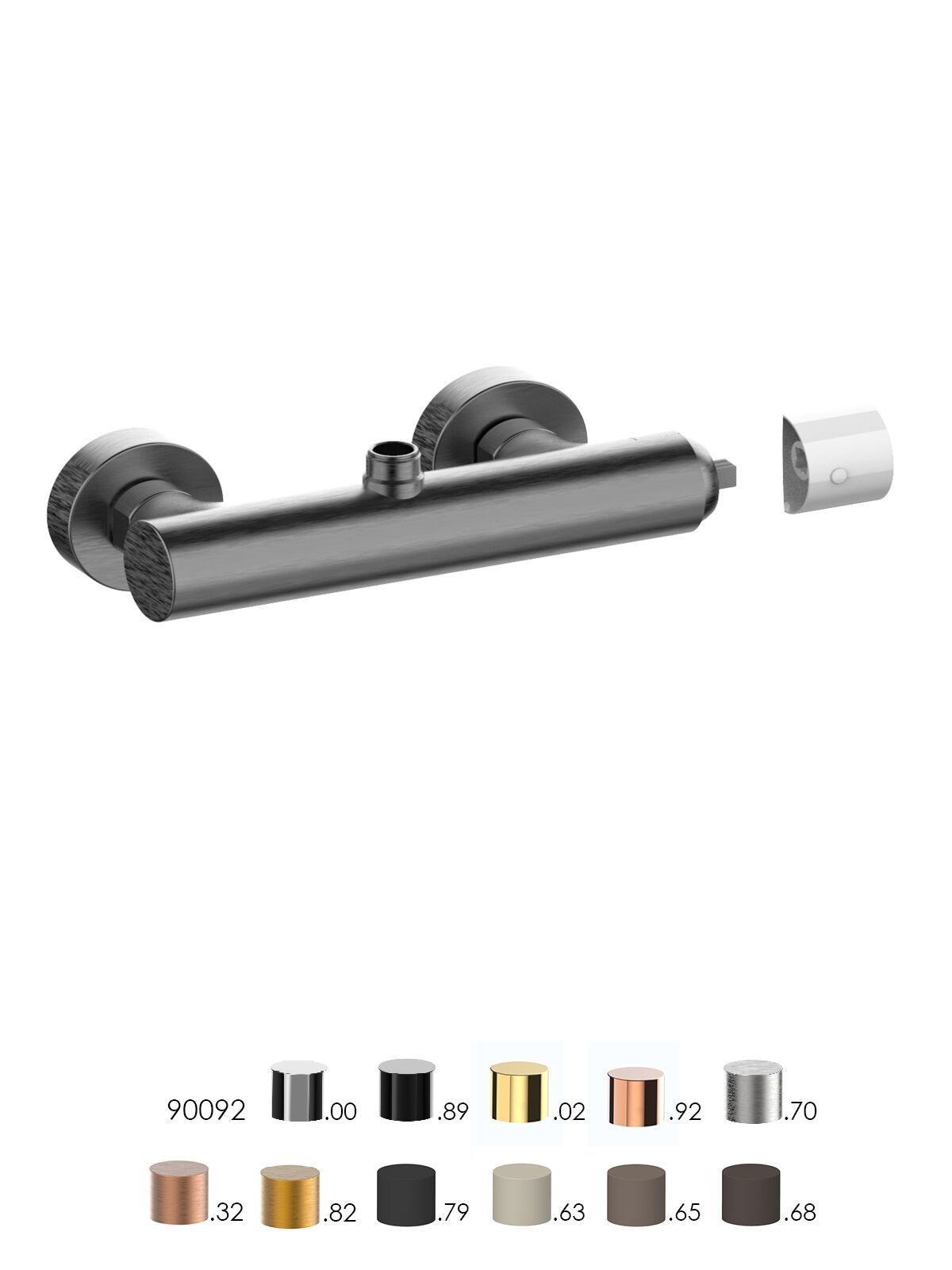 Внешний однорычажный смеситель для душа с 2 отверстиями Rubinetterie Frattini Narciso S ARCH-00122493 - Вид №3