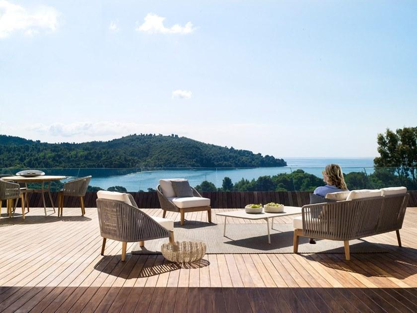 TRIBÙ Садовое кресло из ткани с подлокотниками Mood sun-id-1473386 - Вид №2