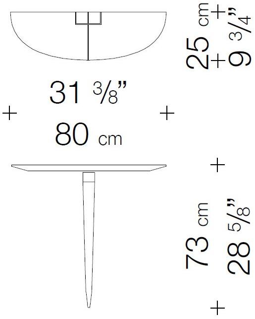 Garbarino Консоль в форме полумесяца из лакированного дерева Mesa Mesa c1 c  - Вид №1