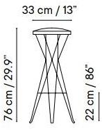 iSimar Стул из стали со встроенной подушкой и подставкой для ног Madrid 8112 / 8111 - Вид №2