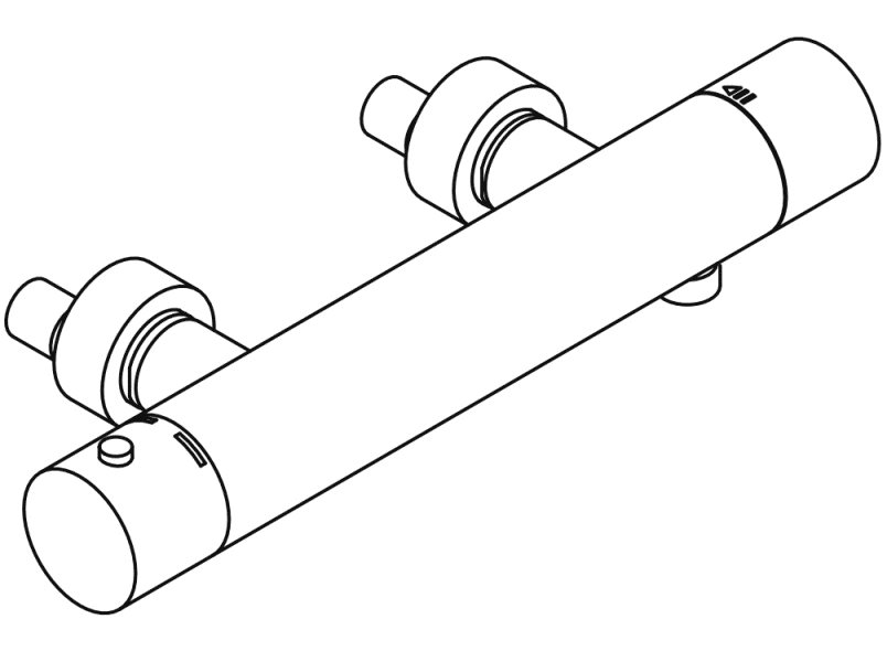 AQ1.32T50060 Безопасный сенсорный термостат для душа HEWI System-Armaturen  - Вид №3