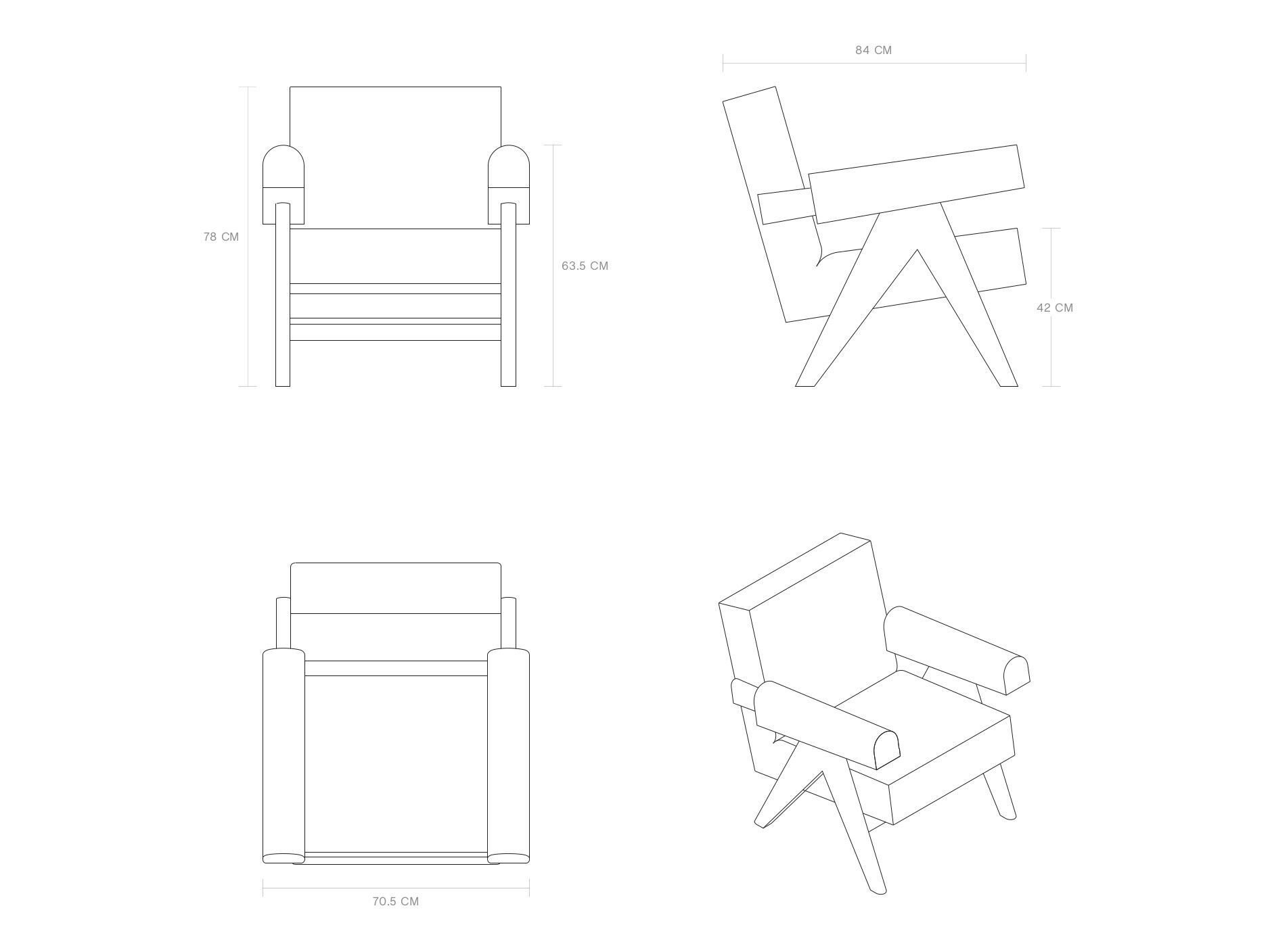 Тканевое кресло с подлокотниками Phantom Hands Zanav ARCH-00080292 - Вид №7