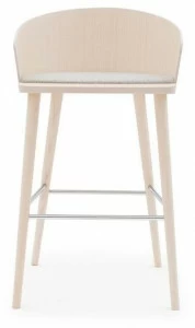 Billiani Высокий табурет из ясеня с мягким сиденьем Fitt hug 057