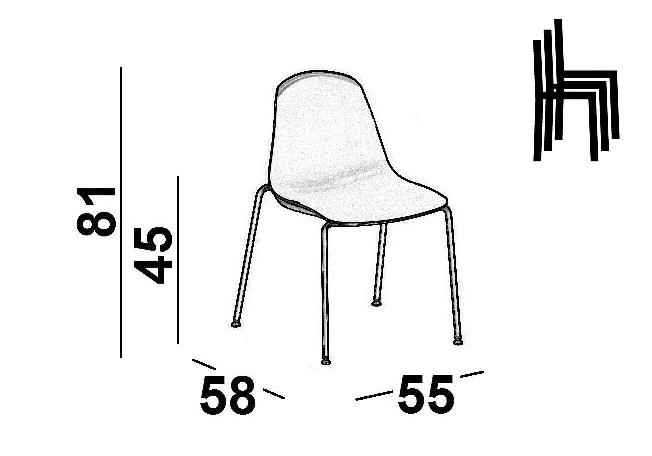 Мягкий штабелируемый стул Luxy эпоха ARCH-00032484 - Вид №7
