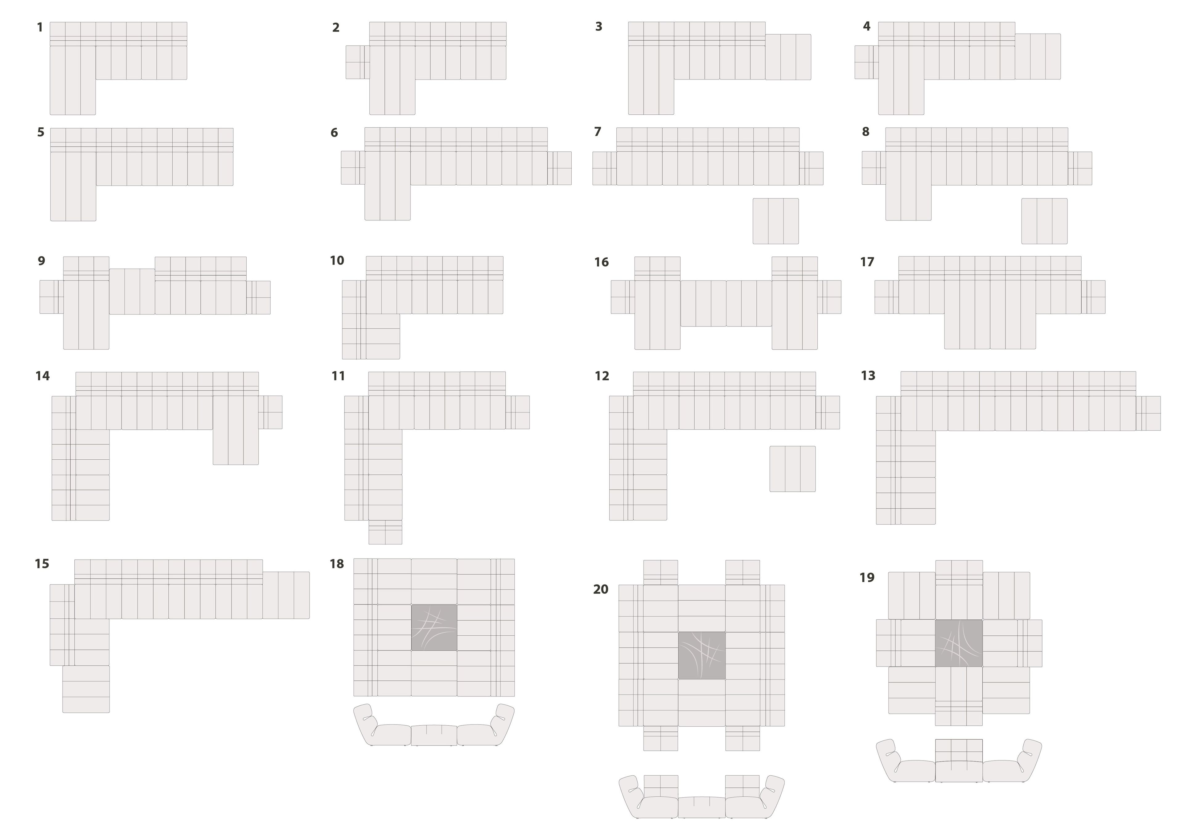 Модульный диван Amura ладонь ARCH-00081172 - Вид №7