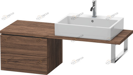 LC582702121 Шкафчик для компактной консоли L-Cube #LC5827 520 x 477 мм Орех темный декор Duravit