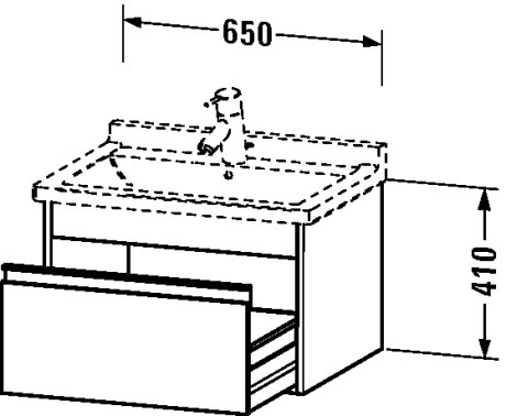 KT666302222 Ketho Тумбочка подвесная Белый глянцевый декор Duravit - Вид №1
