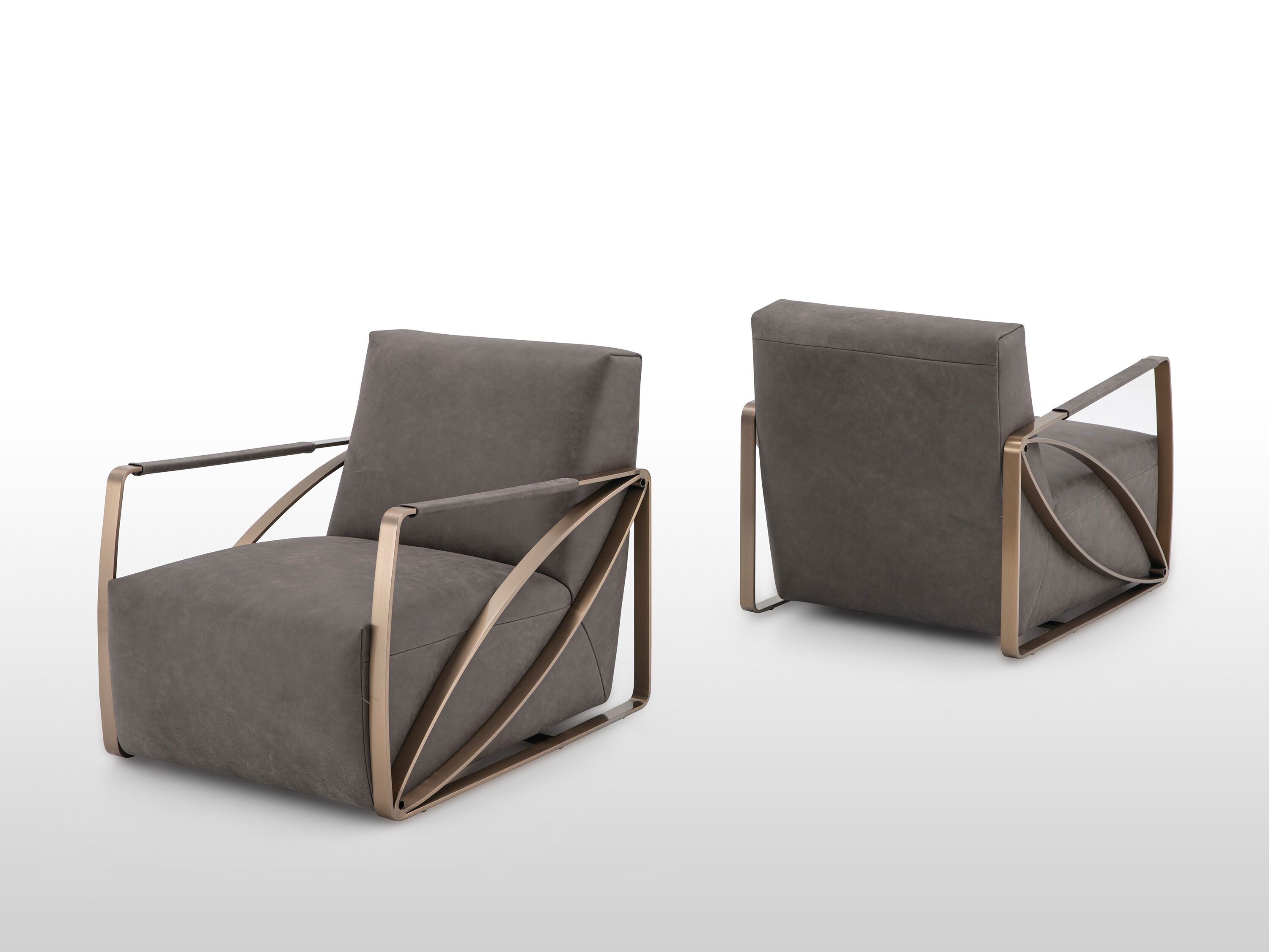 Кожаное кресло с подлокотниками CAMPO DE' FIORI YVOIRE ARCH-00088513 - Вид №4