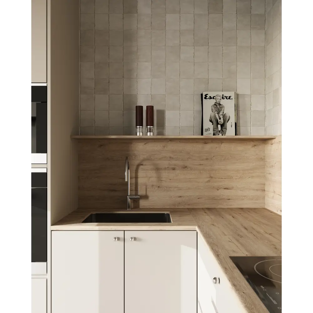 Столешница KONSENSA Дуб Корсика 120x80x2.5 см ДСП цвет светлое дерево ДСП Прямой угол STLM-2047531 - Вид №3