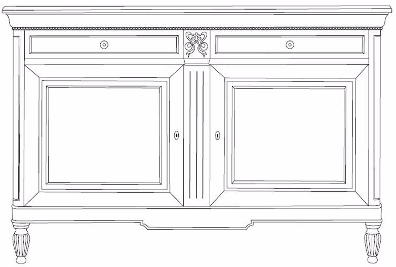 Arvestyle Буфет из массива дерева с ящиками Cavour Ks-vcc1-1 - Вид №2