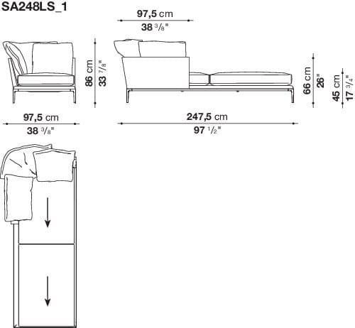 Угловой диван из ткани B&B Italia Атолл ARCH-00091854 - Вид №29