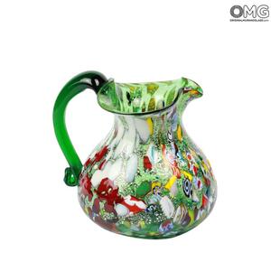 620 ORIGINALMURANOGLASS Кувшин для вина и воды - Murrina verde - муранское стекло OMG 12 см