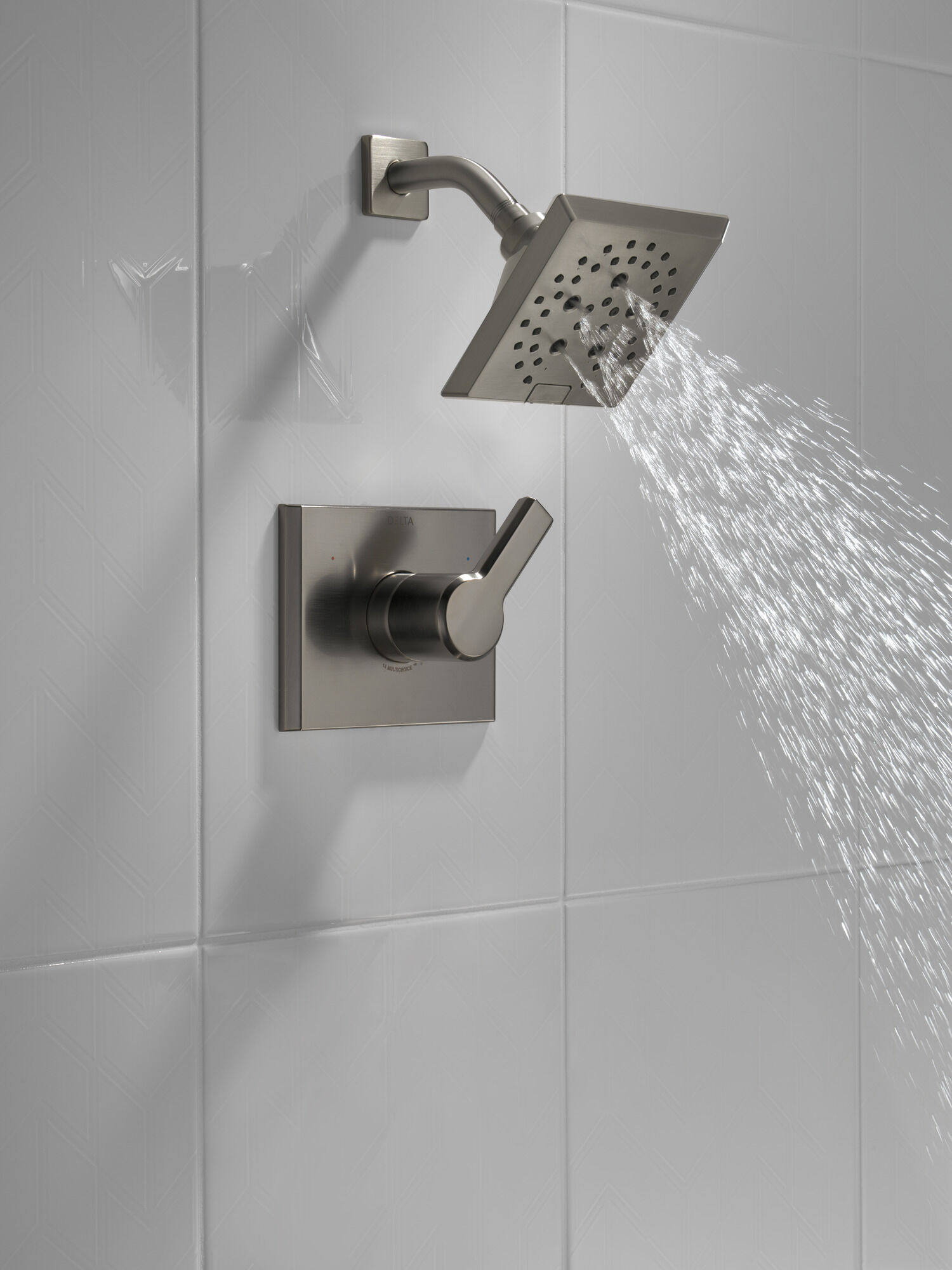 T14299-KS Накладка для душа Monitor® 14 серии H2Okinetic® Delta Faucet Pivotal Черный нержавеющий  - Вид №4