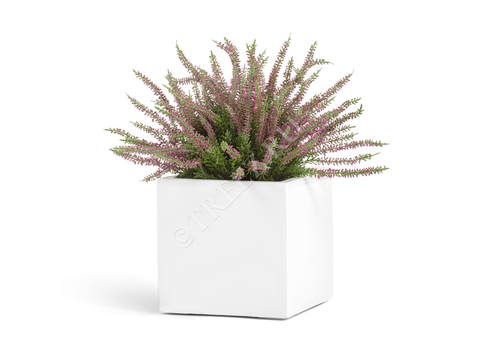 41.3320-05-033-WH-30 Кашпо  Effectory - серия Gloss - Куб - Белый глянцевый лак Цветочная коллекция  - Вид №8