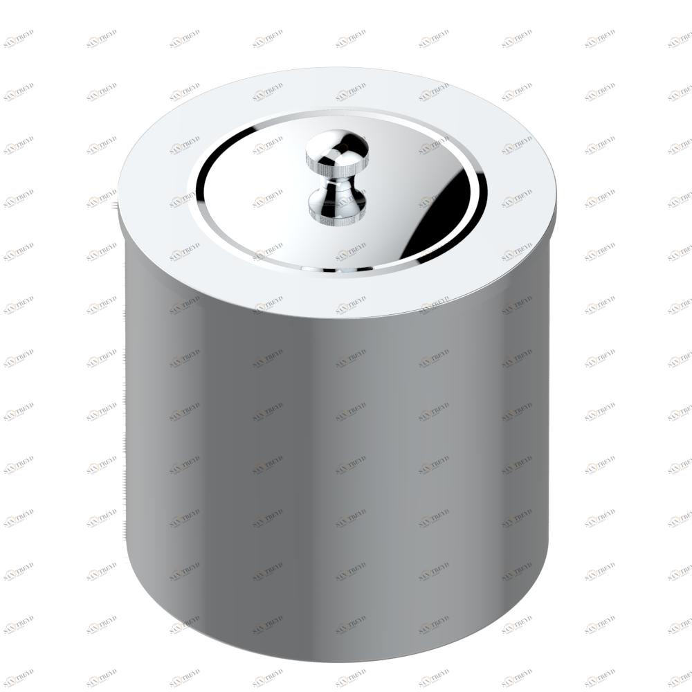 A56-712CL WASTE BASKET WITH COVER Diameter : 200 mm Thg-paris Art Déco cristal Хром A56-712CL CAT.A