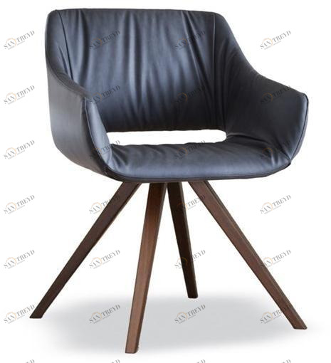 Tonon Мягкое кожаное кресло с подлокотниками Lili 1w7.s3