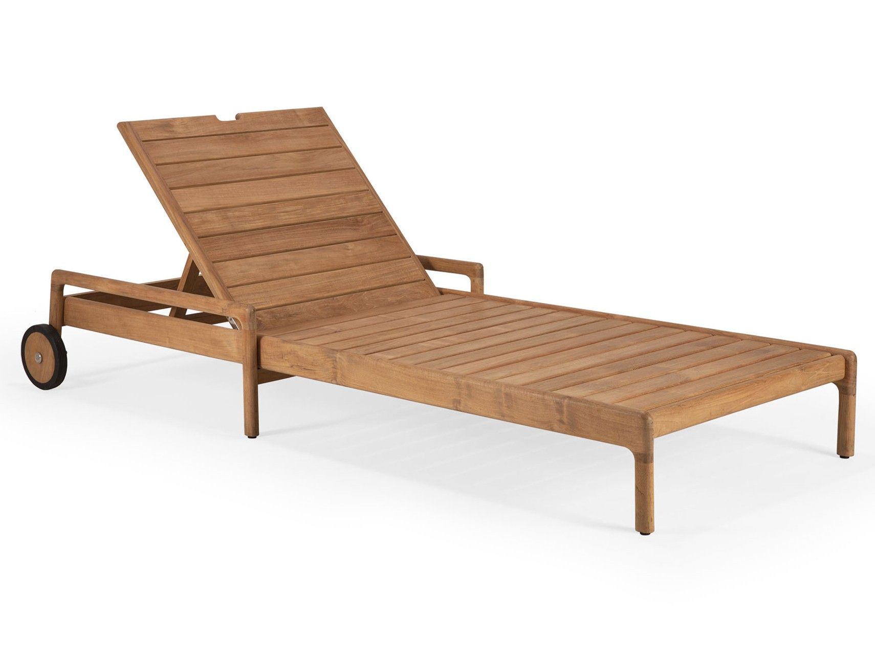 Садовая кровать с откидной спинкой из тикового дерева с колесами Ethnicraft Джек ARCH-00096515 - Вид №3
