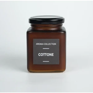 Свеча в банке Evis цветочная Хлопок 8.5 см цвет коричневый