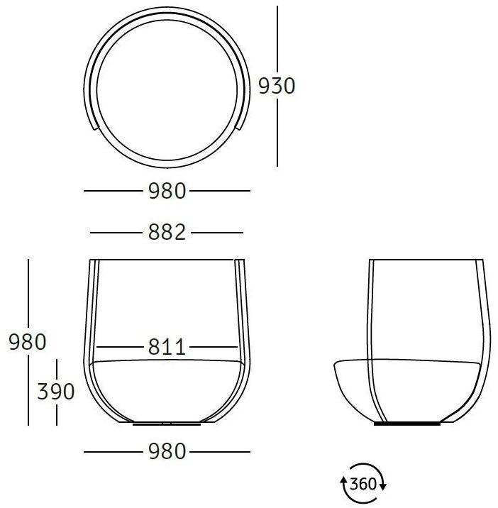 ROSSIN Вращающееся кресло с тканевой обивкой Nido sun-id-1440911 - Вид №5