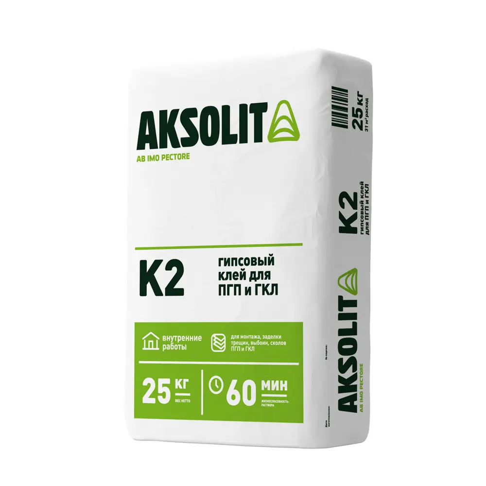 Клей гипсовый монтажный Aksolit К2 25 кг 89337669 STLM-2147722 K 2