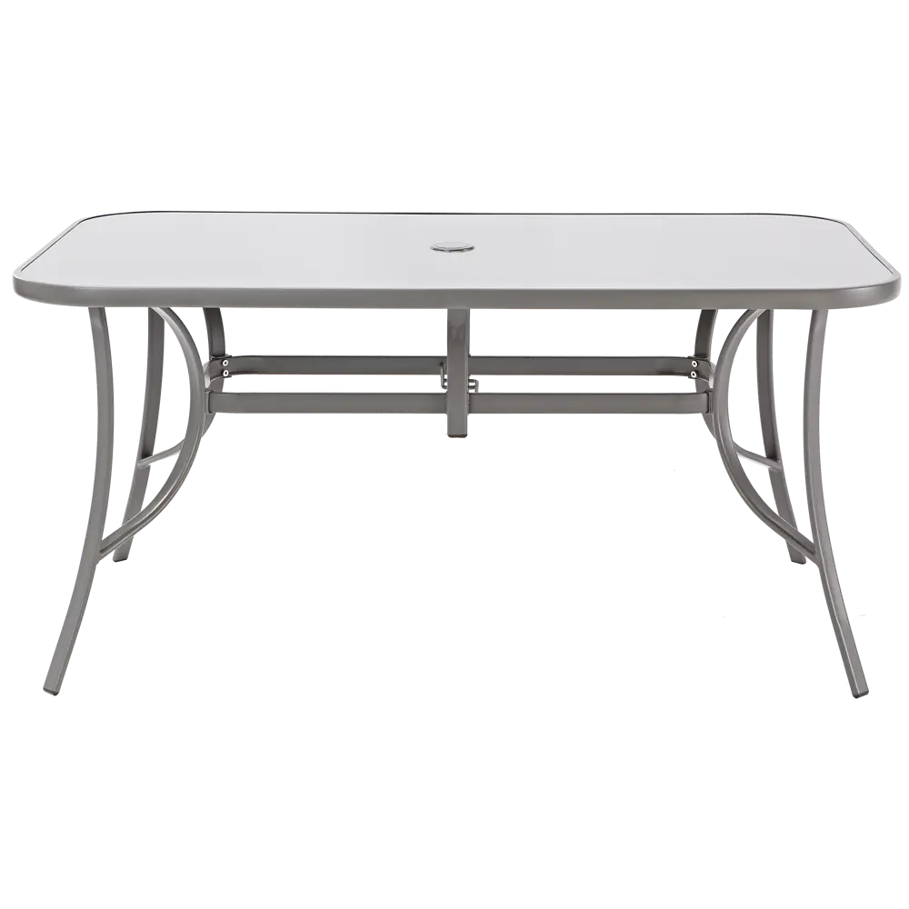 Садовый стол нераздвижной Beginia Alma 150x90 см, сталь/секло серый STLM-2026827 - Вид №6