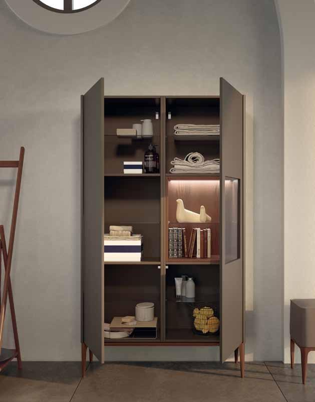 Mobiltesino Высокий модульный шкафчик для ванной из ясеня с дверцами Suite sun-id-1417289 - Вид №1