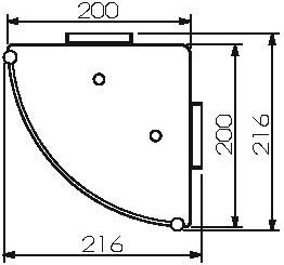 10951B Полка подвесная цвет хром LANGBERGER ALSTER - Вид №2