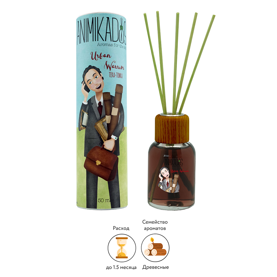 MK050JEAMGB Диффузор ароматический , animikados, urban warrior, 50 мл Ambientair  - Вид №1
