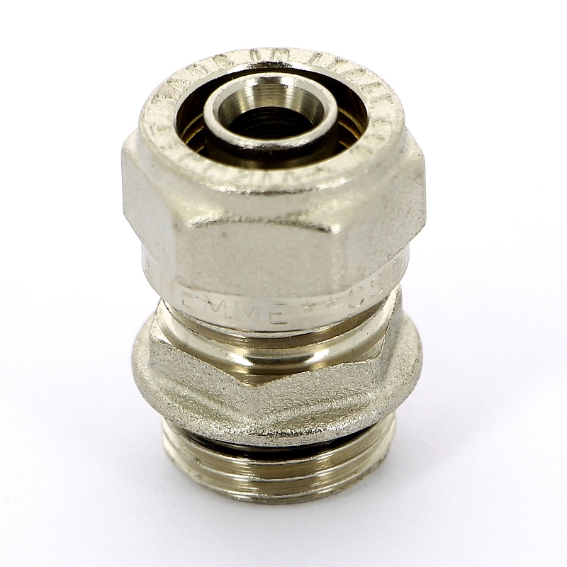 Муфта обжим-Н никелированная с прокладкой O-ring TIEMME 16х1/2" 1600022 - Вид №1