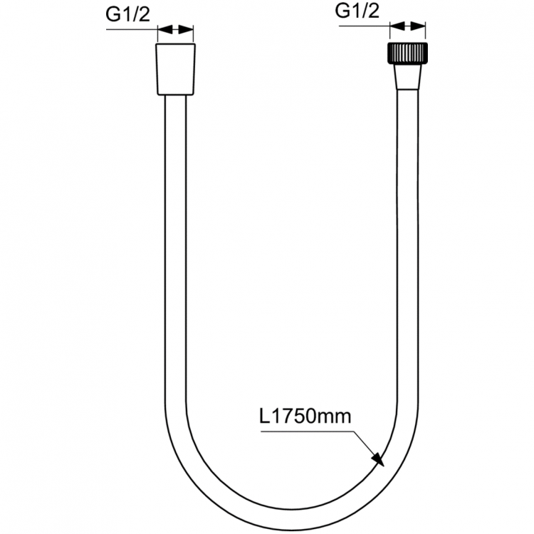A4109XG Пластиковый шланг для душа 1750 мм Ideal Standard IDEALRAIN - Вид №3