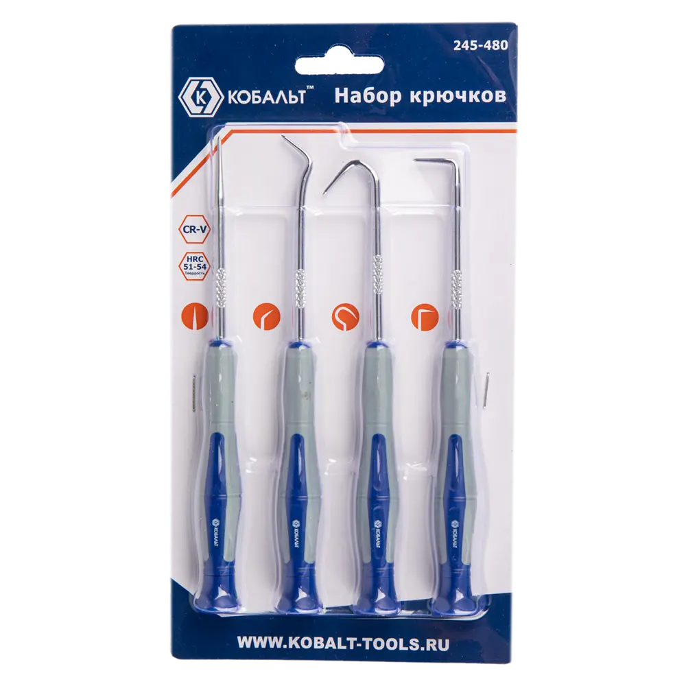Набор слесарных крючков КОБАЛЬТ для точных работ, 4 предмета 89374115 STLM-1491577 - Вид №2